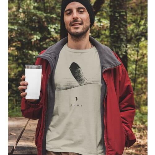 Dune Herbert Frank Arrakis Sandworm Science Fiction Mens T Shirts Casual Tees Short Sleeve Crew Neck T-Shirt Original Clothing