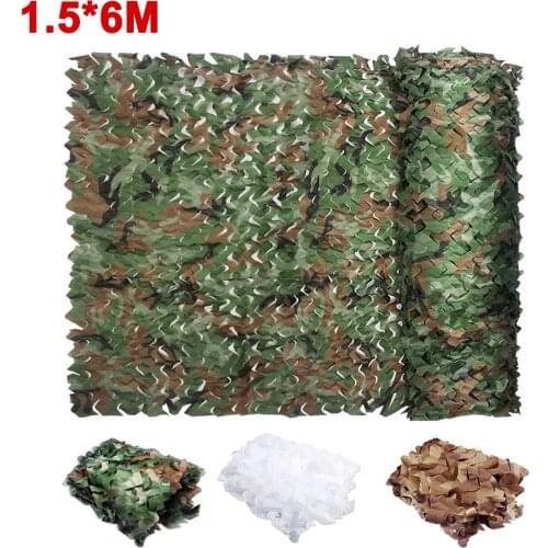 6x1.5m/2x3m Military Camo Camping Hunting Woodland Camouflage Netting Sun Shelter Outdoor Sports Accessories