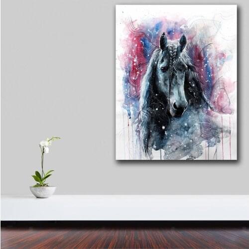 Large size Printing Oil Painting Fashion Horse ink painting wall art canvas prints pictures for living room and bedroom Unframed