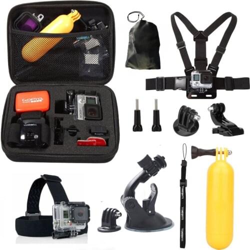 Gopro SJcam Accessories Set Bag 10 In 1 Kits for Go Pro Hero 9 8 7 6 5 4 3+/3 Gopro SJ9000 for Xiaomi Yi Eken Sport Camera