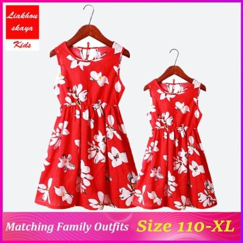 Mom And Daughter Costume Matching Clothes For Mommy And Me Dress New Family Mother Outfits Look Mom Mum Baby Dresses Clothing