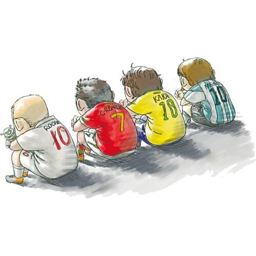 Creative Car Stickers European Cup Squatting Earth Star Decal Scratch Exterior Decoration For the Whole Body Auto Accessories