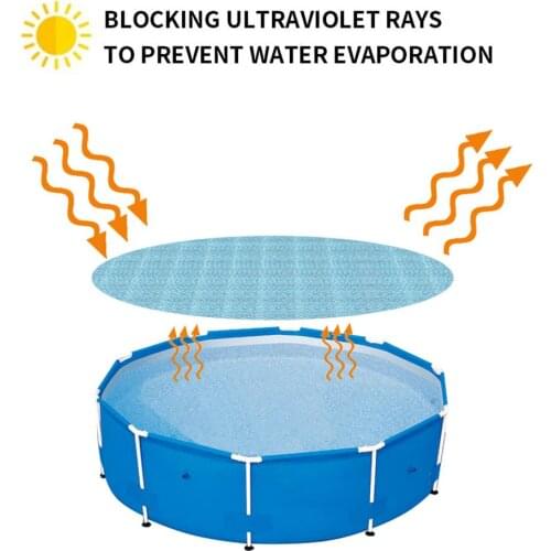 Round Pool Cover Swimming Pool Heat Preservation Cover Outdoor Bubble Blanket Heat Insulation Dustproof Pool Cover