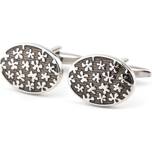 Circular twist nail color of the lacquer that bake men cufflinks cuff