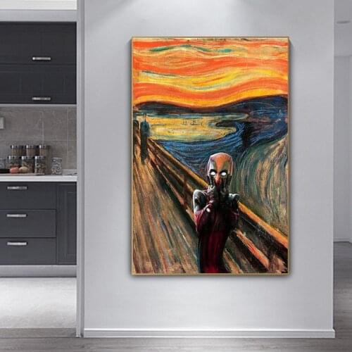 Marvel Movie Canvas Painting Deadpool Funny Superhero Posters and Prints Wall for Living Room Home Wall Art Decoration Cuadros