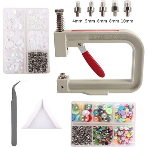 Pearl Setting Machine/Half round bead suit Handmade tools for Hats/Shoes/Clothes/Bags/Skirt Setting Machine DIY Accessories