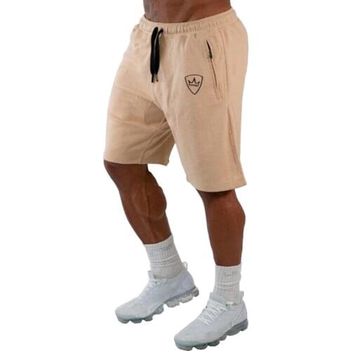 Men Casual Shorts Solid Color Sports Running Training Cotton Fashion Fitness Workout Summer Sweatpants Training Shorts