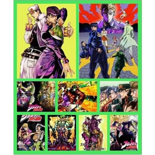 2021 New Anime JoJos Bizarre Adventure Poster 5D DIY Full Round Diamond Painting Cross Stitch 3D Embroidery Mosaic Wall Stick