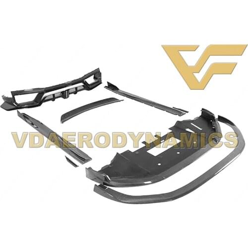 Suitable For 17-20 Nissan GT-R GTR R35 VAD-V Carbon Fiber Full Lip Body Kit - Includes Front Rear Lip Side Skirts Spoiler