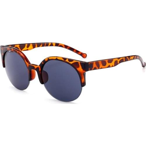 Useful Fashionable Unisex Classic Round Shape Circle Frame Semi-Rimless Glasses Eyewear Outdoor Men Women Glasses