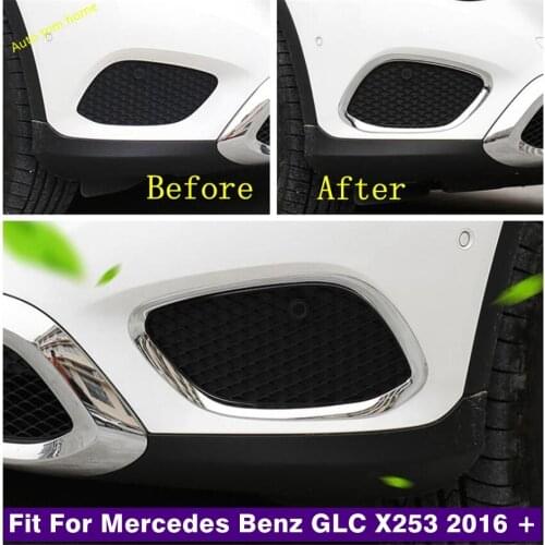 Lapetus Front Fog Lights Lamps Foglight Decoration Cover Trim Fit For Mercedes Benz GLC X253 2016 - 2019 ABS / Auto Accessories