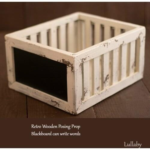 Newborn Photography Props Wooden Posing Props retro Baby Container Infant Shoot Accessories do old Wooden Props With Blackboard