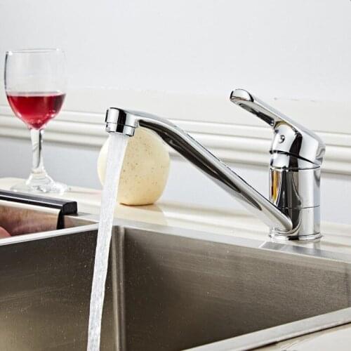 Long Mouth Bathroom Deck Mounted Sink Mixer Basin Tap Chrome Polished Cold & Hot Water Single Handle Sink Mixer kitchen Tap