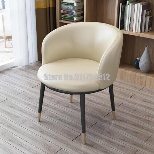 Modern minimalist nordic style chair desk chair computer makeup dressing stool backrest home cute dining chair net red