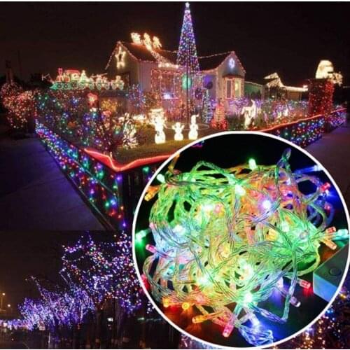 Outdoor Chirstmas lights 10M 100LED String Fairy light for Wedding Party Garland New Year Holiday Patio Decoration