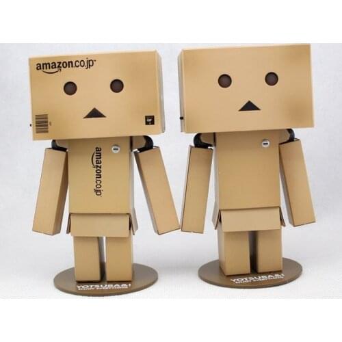 High Quality Revoltech Danbo Danbor Head can be changed Japanese Box Version Action Figure Mini Doll Toy Gift LED Light LELAKAYA