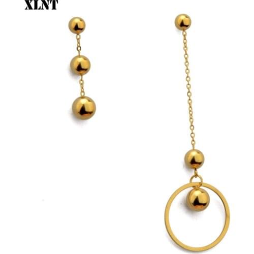 XLNT Fashion Statement Earrings 2019 Metal Round Earrings For Women Hanging Dangle Earrings Drop Earing Modern Jewelry Pun