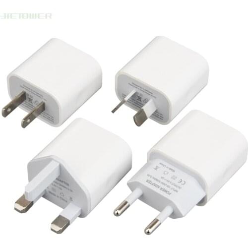 30pcs New White 2 Ports 2USB Dual USB Cell Phone Charger 5V 2A EU US AU UK Plug Wall Power Adapter for iPhone Samsung Genuine
