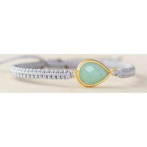Natural Stone Charm Macrame Bracelets String Braided Friendship Wrap Bracelet Bijoux Femme Women Jewelry Wholesale