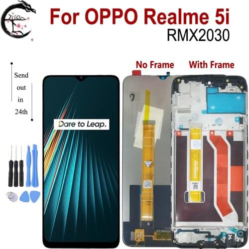 6.52" Realme 5i LCD With Frame For OPPO RMX2030 Display Touch Screen Digitizer Sensor Assembly Realme5i 5 i LCD Replacement