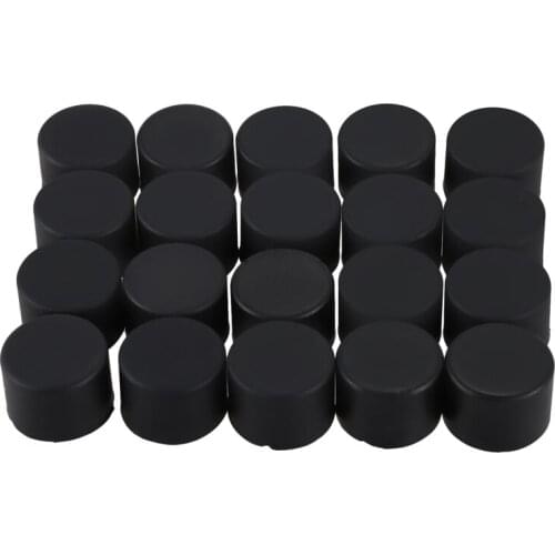 20pcs 19mm Car Silicone Wheel Lug Nut Bolt Cover Tyre Screw Cap Black
