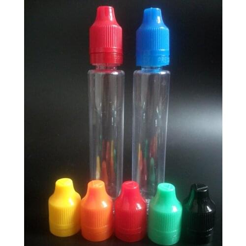 30ml PET Refillable dropper eye bottles e liquid Plastic empty oil e liquid bottle Pen Shape with Tamper Evident Caps