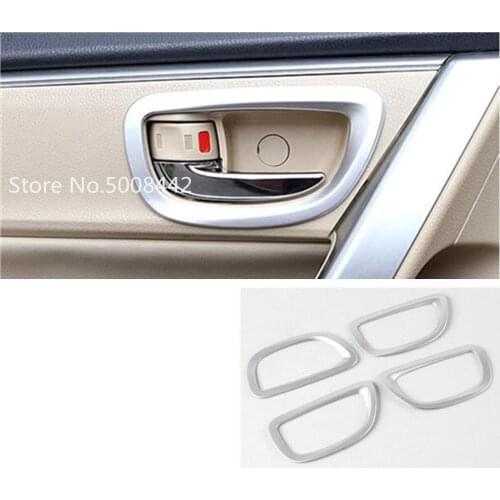 For Toyota Corolla Altis 2017 2018 2019 car styling stick trim ABS matte door inner built handle bowl frame lamp 4pcs