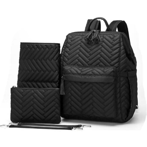 5pcs/Set Fashion Mummy Maternity Nappy Bag Large Capacity Nappy Bag Travel Backpack Nursing Bag for Baby Care Women Fashion Bag