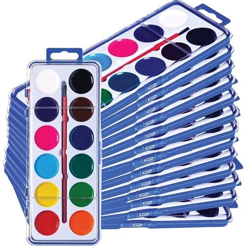 Watercolor Paint Set 6-24 Colours Washable Paints Perfect for Home School and Party For Kids and Adults ,Include Paintbrush