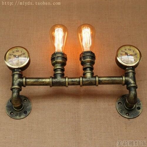American Country Retro Loft Style Industrial Wall Light Fixtures Appliques Murale Water Pipe Lamp Vintage Wall Sconce