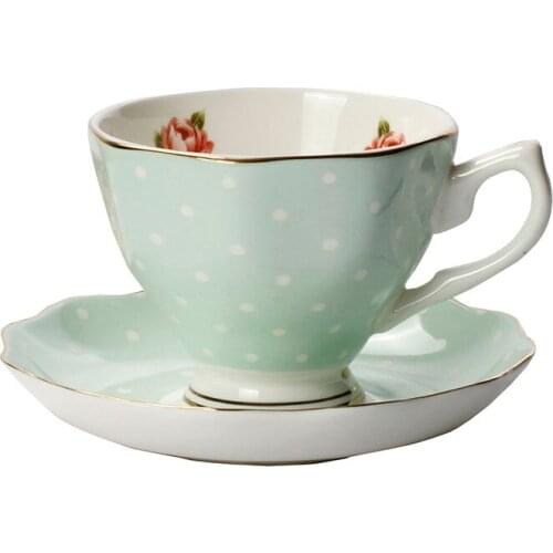 English Bone China Tea Set Coffee Set Cup Flower Tea Cup Ceramic Coffee Cup and Saucer Tea Cup
