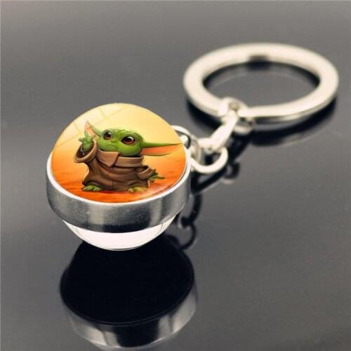 Star Wars 9 Yoda Baby Keychain Anime Figure Cartoon Baby Yoda Grugo Anime Figure Key Chain Keyrings Gift Toys For Children