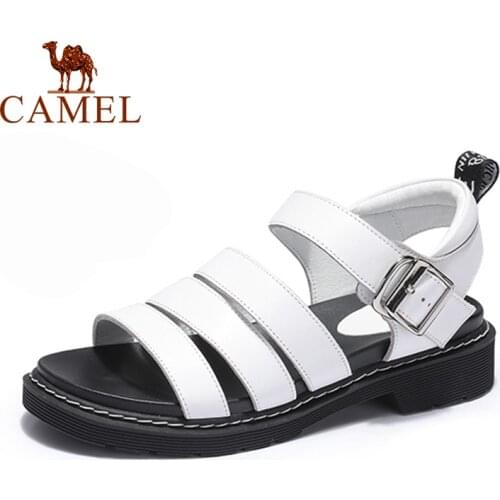 Camel 2021 Women Summer New Arrivals Martin Sandals Casual Comfortable Buckle Sandals Thick-soled Trendy Womens Shoes All-match