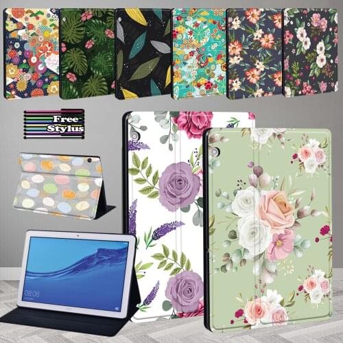 Case for Huawei MediaPad M5 10.8"/M5 Lite 10.1"/M5 Lite 8/MediaPad T3 8.0/T5 10 10.1" Pu Leather Shockproof Protective Cover+pen