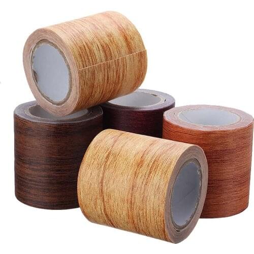 Home PVC Wood Grain Floor Repair Tape Retro Decoration Wall Paste Sticker Waterproof Mildew Antifouling Renovation Sticker