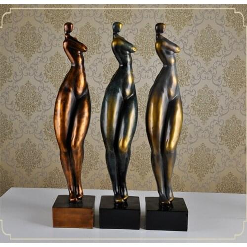 European and American home style environmental resin technology Abstract standing women art ornaments creative gifts