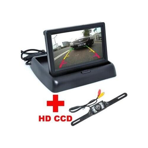 Car Rear View 7LED Camera Parking System Backup Monitor License plate camera Night Vision
