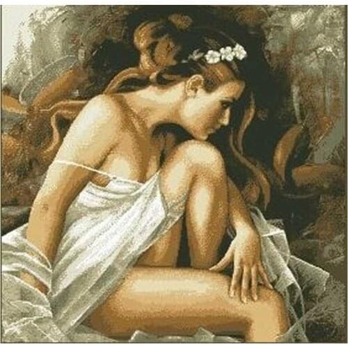 Ballet dancer resting patterns Counted Cross Stitch 11CT 14CT 18CT DIY Chinese Cross Stitch Kits Embroidery Needlework Sets