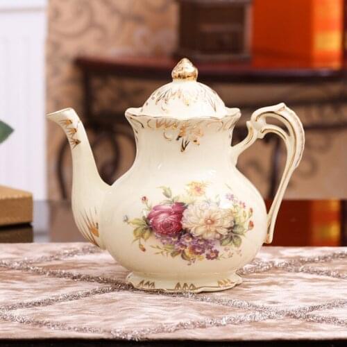 European style coffee pot household ceramic tea set Phnom Penh ceramic hot water pot