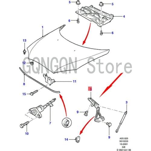 CAR Cover Foot Chain Hinge Assembly Engine Cover Left For dMo nd eo Cover Hinge Assembly Cover Lock Block Front Cover Lock Block