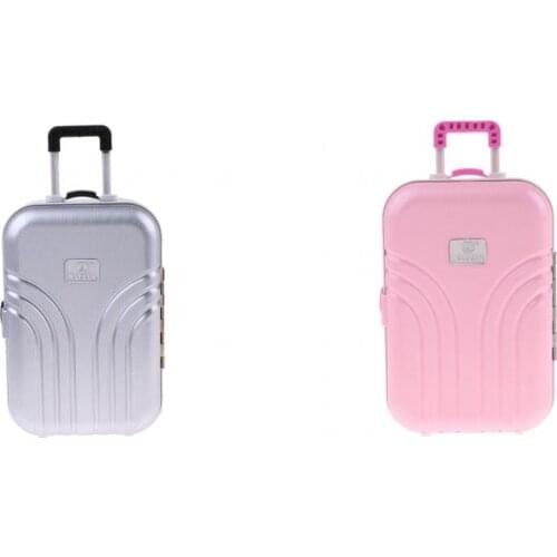 1/6 Scale Dollhouse Miniature Suitcase Luggage Case Dolls Access for Child Classic Furniture Toy Birthday Gift Doll House Decor