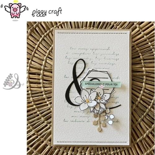 Piggy Craft metal cutting dies cut die mold Letter leaf decoration Scrapbook paper craft knife mould blade punch stencils dies