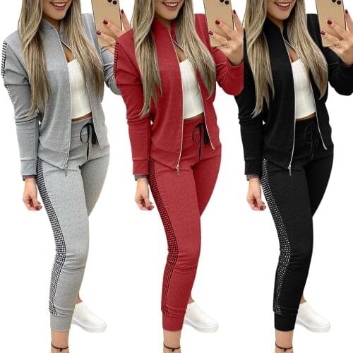 Autumn Women Two Piece Set Women Casual Long Sleeve Coat Contrast Plaid Jacket Drawstring Print Pants Casual Set Tracksuit штаны