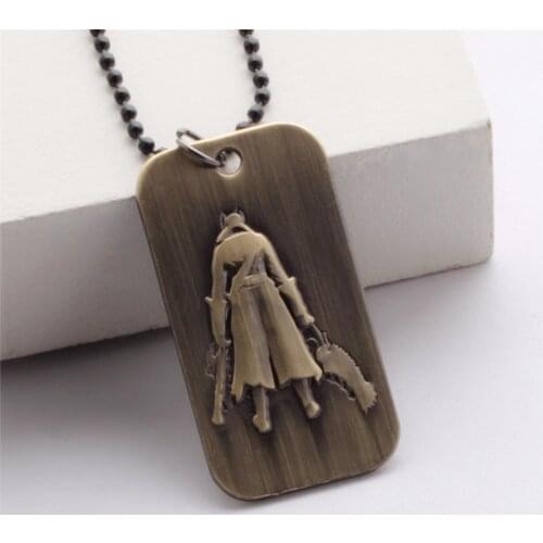 Army Star Dog Tag Pendant Necklace Women Men Punk Rock Hip Hop Chains Rope Leather Cool Military Card Jewelry For Men Gifts