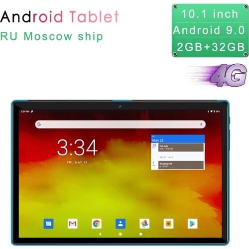 10.1 inch Tablet pc New Android 9.0 Android Tablets 3G/4G Phone Call Octa Core 2GB+32GB ROM Bluetooth Wi-Fi 2.5D Steel Screen