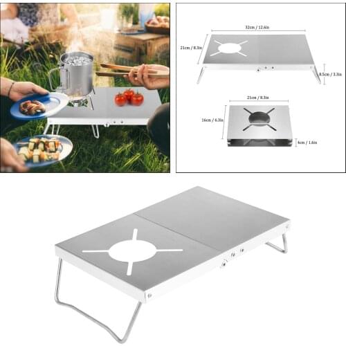Outdoor Camping Stove Stand Holder Windproof Folding Cooking Bench Gas Burner Stove Station Table for Hiking Picnic Camping