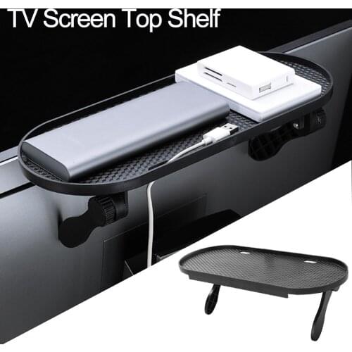 Adjustable Screen Top Shelf Computer Monitor Desktop Screen Top Shelf TV Buddy Organizer Holder Home Office Storage Rack Shelf