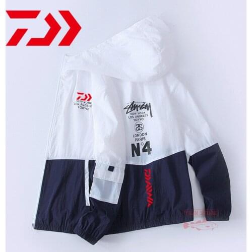 Daiwa Fishing Shirt UV Protection Anti-sweat Fishing Jacket Hoodie Summer Thin Breathable QuickDry Waterproof Fishing Clothing