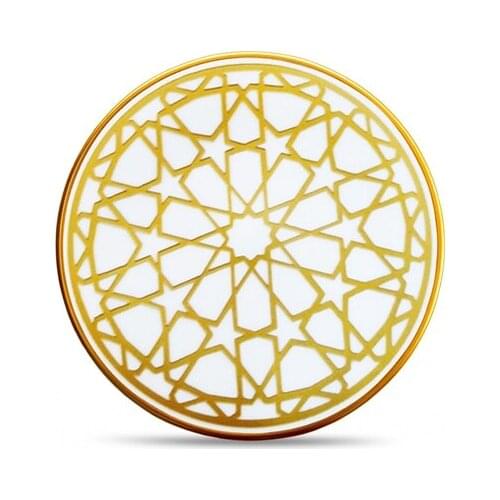 Majida Service Plate 6 Pieces 25 Cm Star Gold