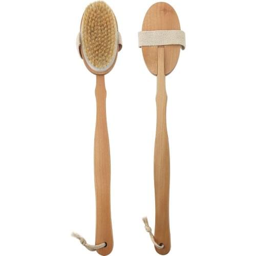 Natural bristle bath brush Wooden Body Maasage Health care Bath Brush Body Maasage Health Care Bath Brush for bath body scrub